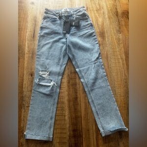 PAIGE Women's Brigitte high rise waist slim boyfriend Distressed Jeans NEW NWT
